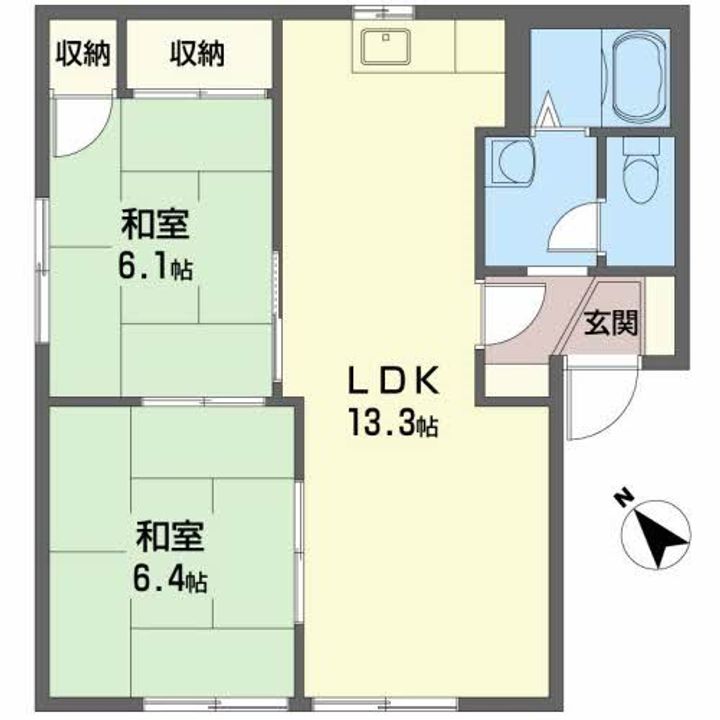 ビューハイム原田 A棟の間取り