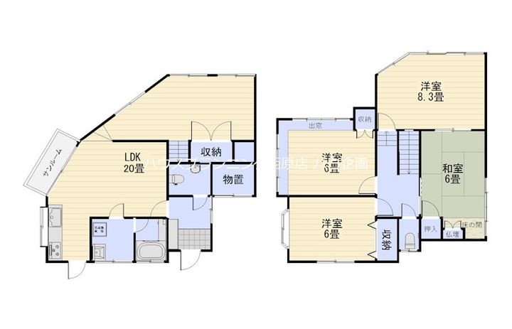 広島県広島市安佐南区長束西5丁目(一戸建)の賃貸物件の間取り
