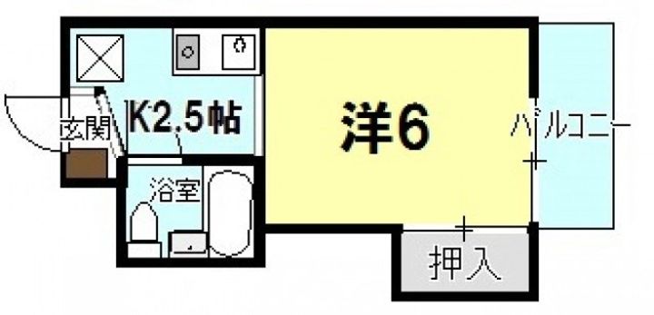 メゾン川中202の間取り