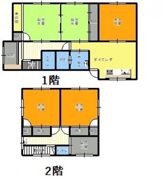 広島県広島市安佐南区山本7丁目(一戸建)の賃貸物件の間取り