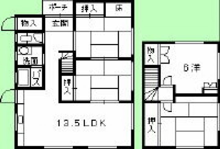 広島県広島市西区古江東町(一戸建)の賃貸物件の間取り
