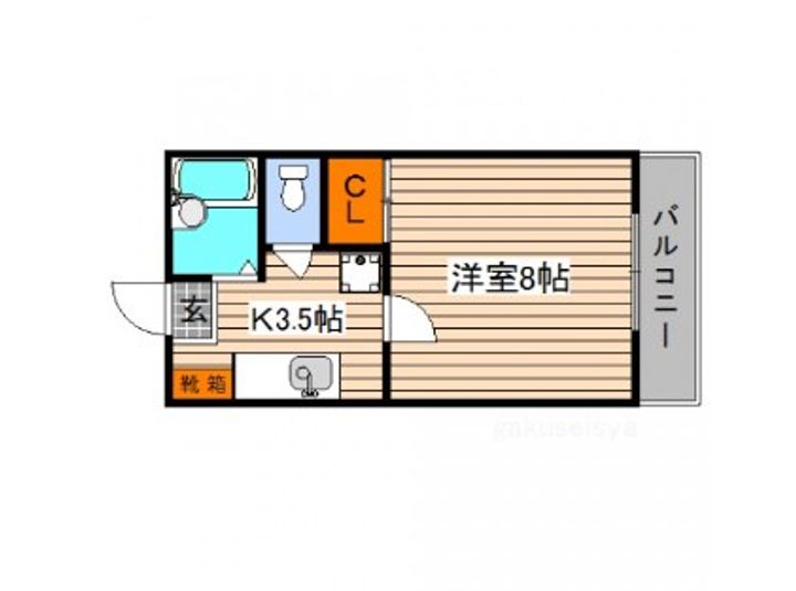 広島県広島市佐伯区五日市町大字石内の賃貸アパートの間取り