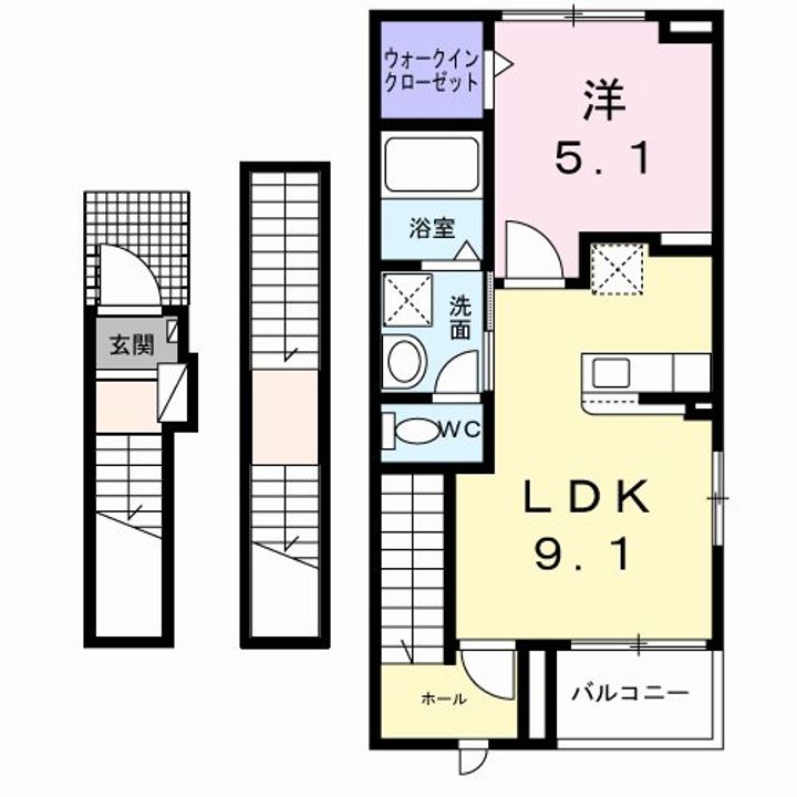 西原9丁目アパートの間取り