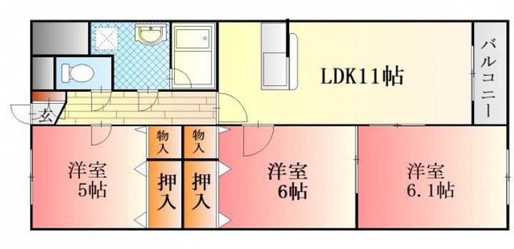 メゾンTAKEDAの間取り