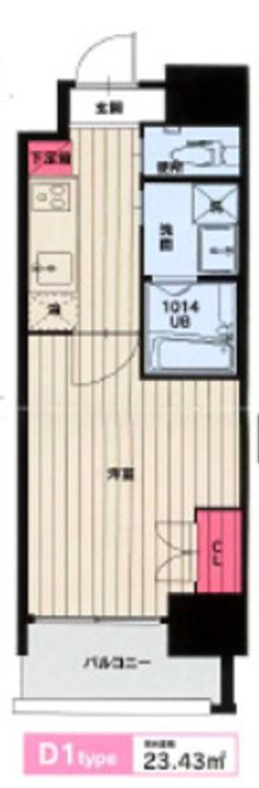 CLUB ORIENT BLD No.102の間取り