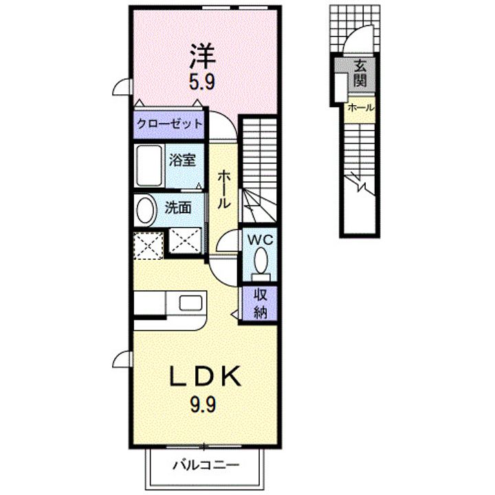 サンセールSAKAGUCHIの間取り