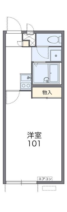 レオパレスマ メゾンみなと203の間取り
