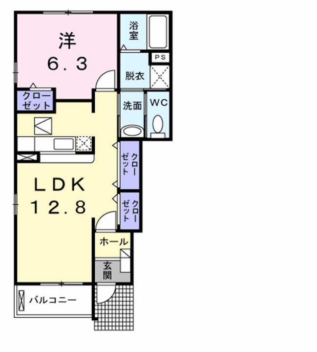 サンライト若松 Ⅰの間取り