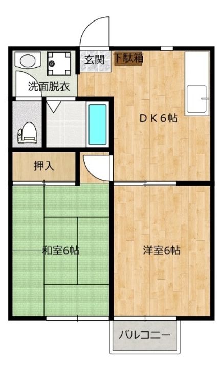 フェリース小生砂A202の間取り