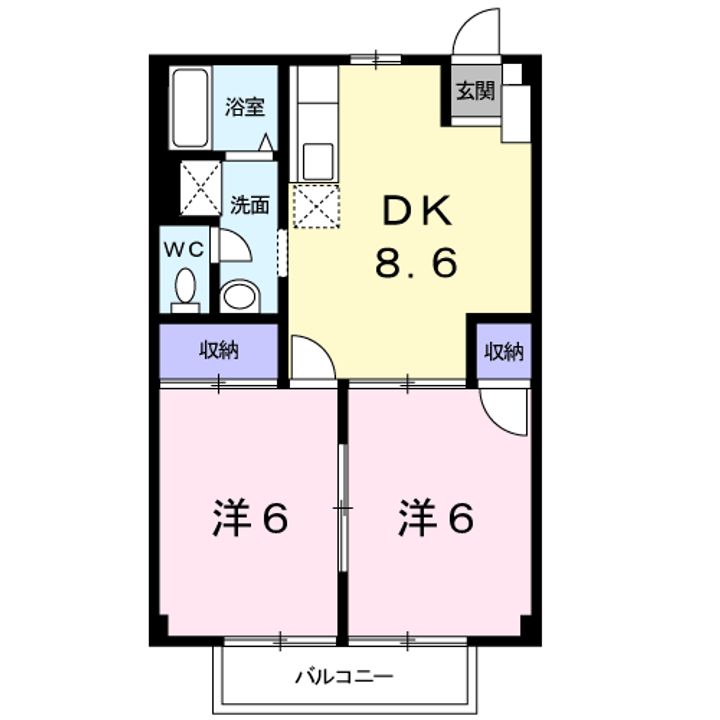 カーサ・ハル美の間取り