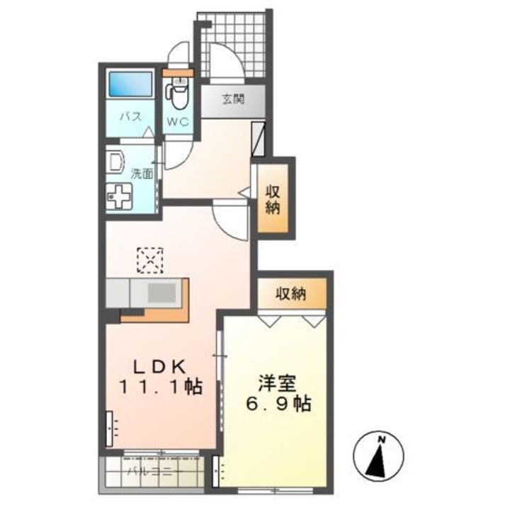高尾崎 NEW TOWN La・Terre Bの間取り