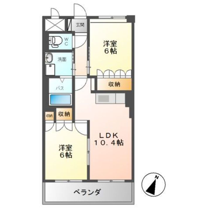 スカイヴァレィAの間取り