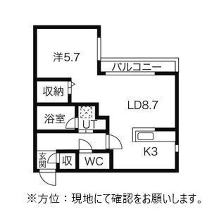 グランドサクセス琴似Ⅱ505の間取り