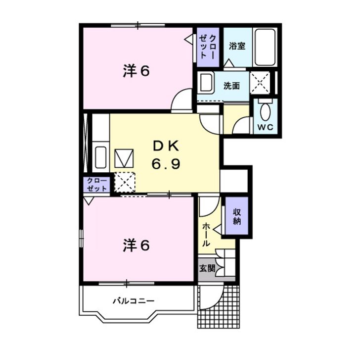 シリアス21B棟の間取り