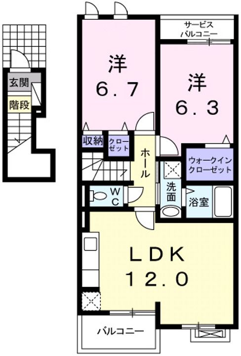 マルベリーAの間取り