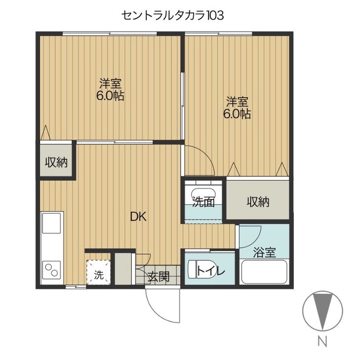 セントラルタカラ203の間取り