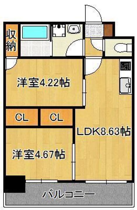 ウィングス砂津の間取り