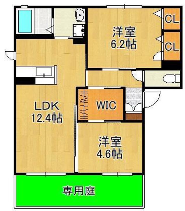 シャーメゾン谷町 A棟の間取り