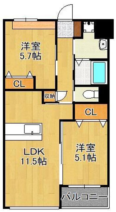 Prestige del 西海岸の間取り