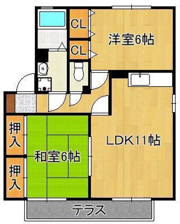 グランドゥール B棟の間取り