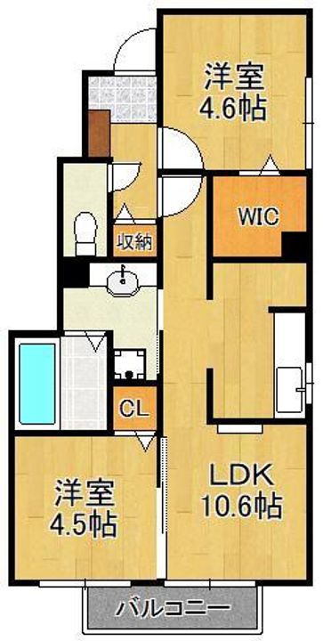 ソレイユハイム上吉田B棟の間取り