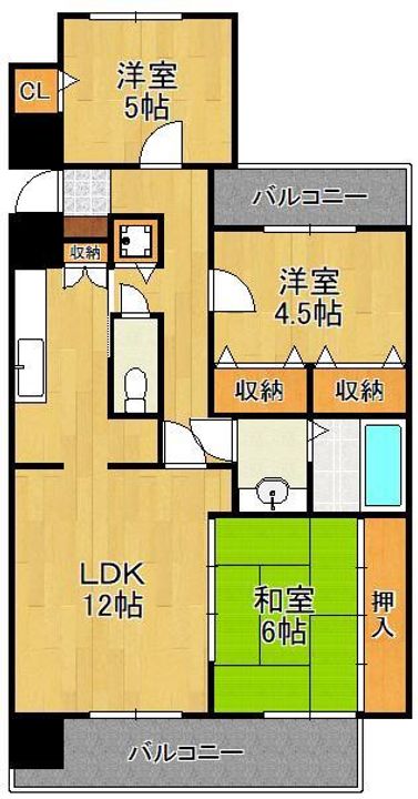 サンパーク嵐山408号の間取り