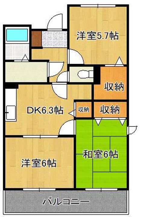 フォンテーヌ徳力の間取り
