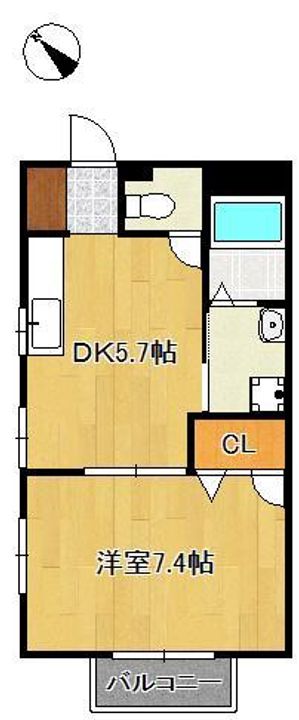 ドゥソレイユ21 B棟の間取り