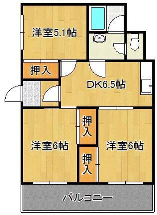 アリエス足原の間取り