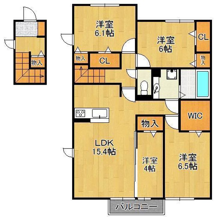 D-room城野駅 C棟の間取り