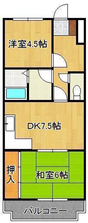 陣山スカイマンションの間取り
