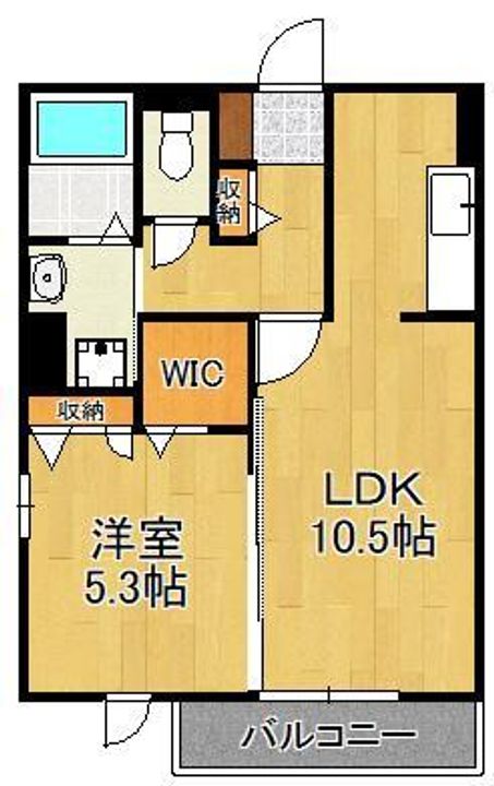 D−ROOM浜町Ⅱ B棟の間取り