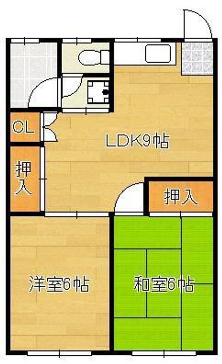 コーポ風の間取り