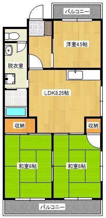 シャトレ中井の間取り