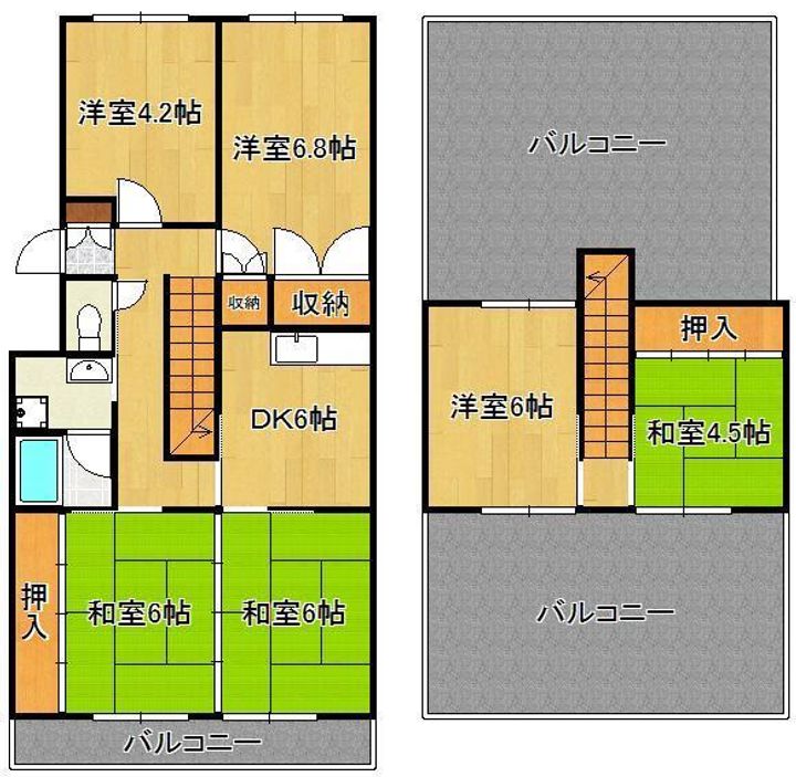 エメラルドマンション南小倉C棟の間取り