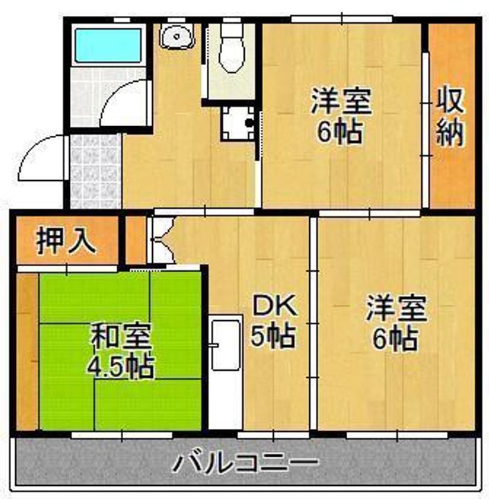 ビレッジハウス日明3号棟の間取り
