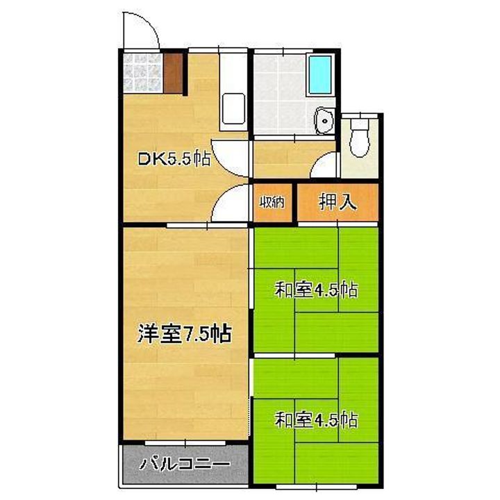 サンライフ水巻の間取り