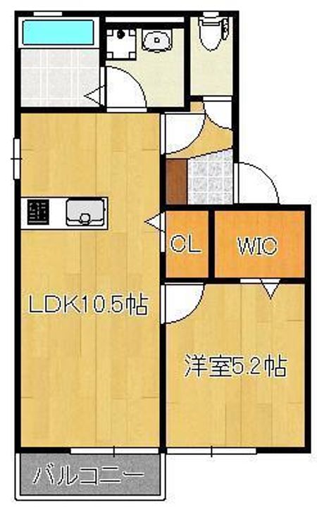 ボヌールアンドゥロワAの間取り