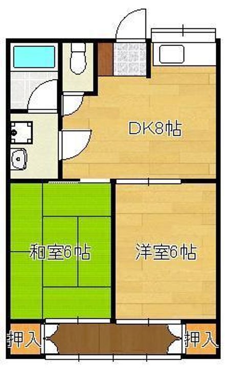 土手の内山田アパートの間取り