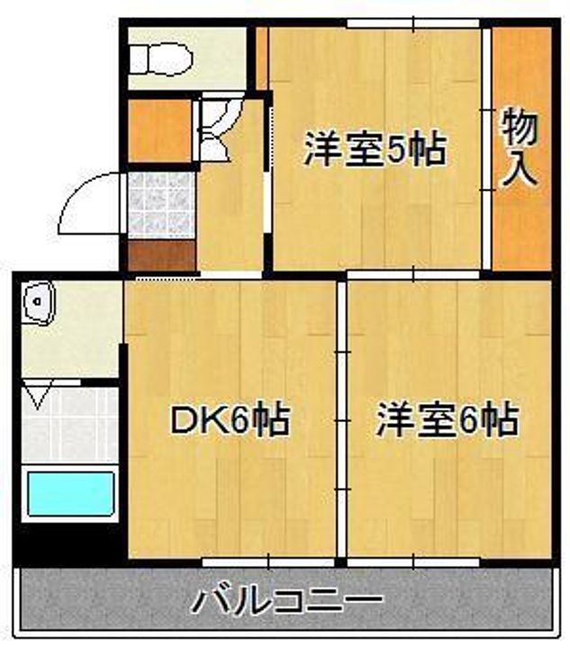 ヴィラナリー中間Ⅰ 6号棟の間取り