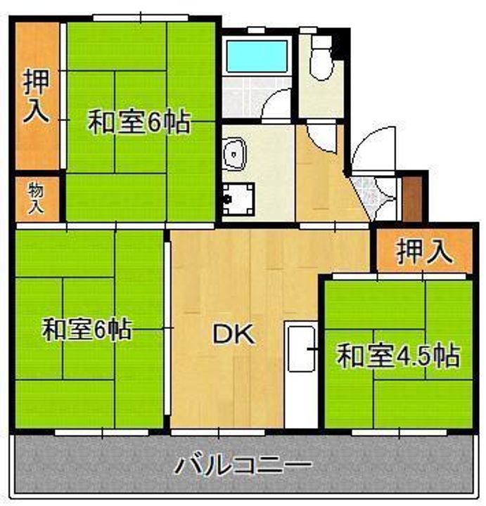 メモリープラザ中間Ⅰの間取り