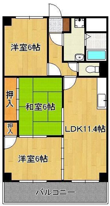 スカール上上津役の間取り