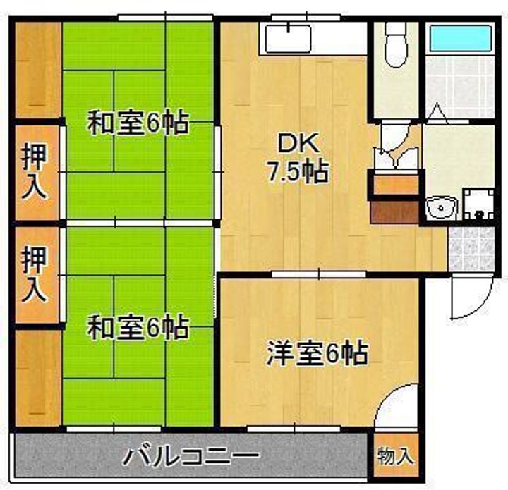 上の原ハイツの間取り