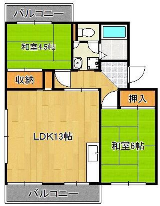直方comodoの間取り