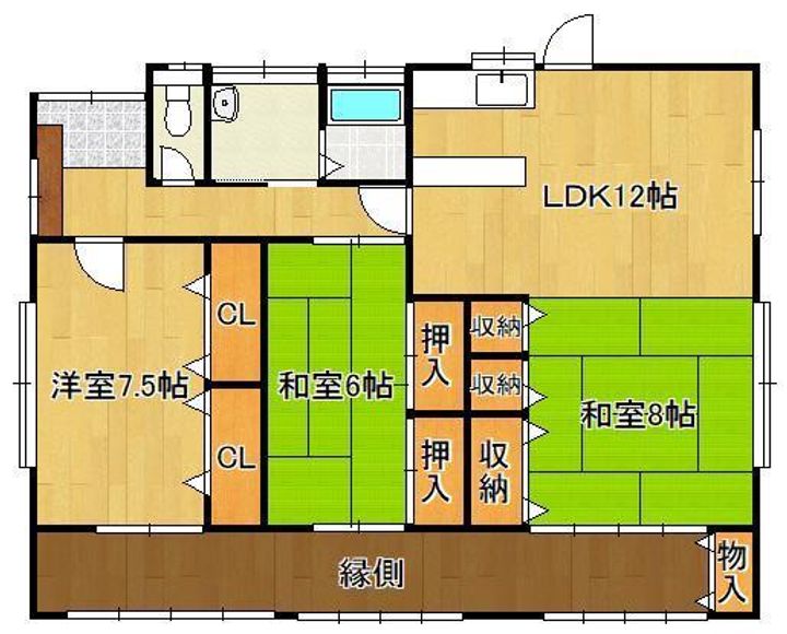 福岡県北九州市八幡西区白岩町(一戸建)の賃貸物件の間取り