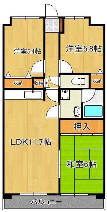エクレール若葉台の間取り