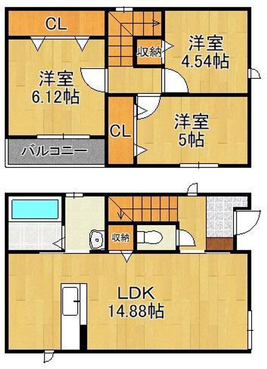 福岡県北九州市八幡西区永犬丸南町3丁目(一戸建)の賃貸物件の間取り
