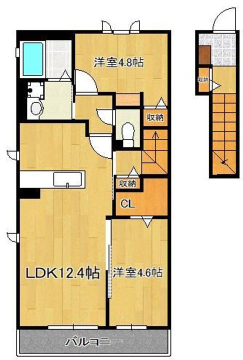Gloire遠賀野 A棟の間取り