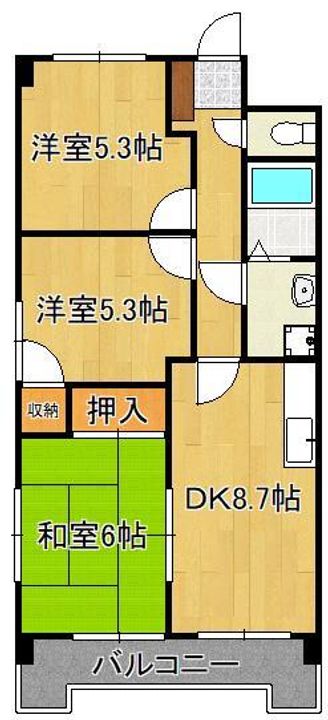 サンローゼ本城東の間取り