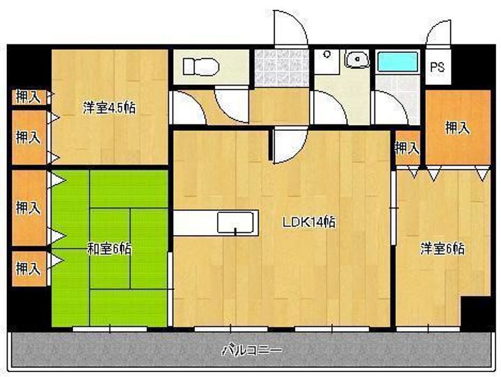 パラシオ二島の間取り